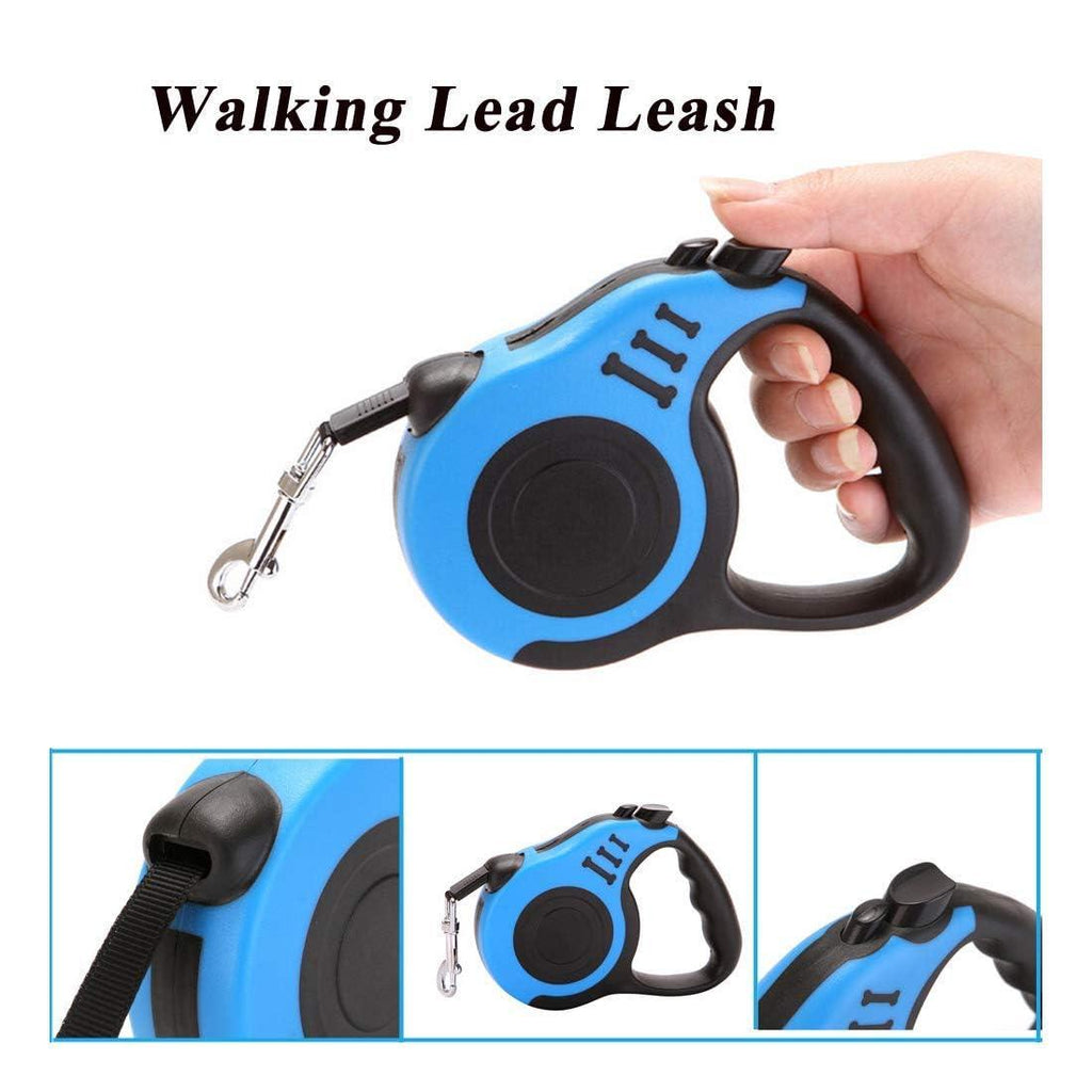 Dogesh 5m Retractable Strap Leash — Long Walking Lead for Dogs & Cats