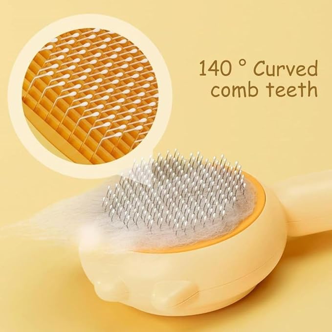 Dogesh Self-Cleaning Slicker Brush — Deshedding Comb for Cats & Dogs